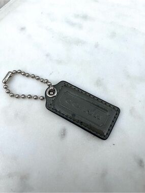 COACH Vintage Patent Leather Hang Tag, Gray